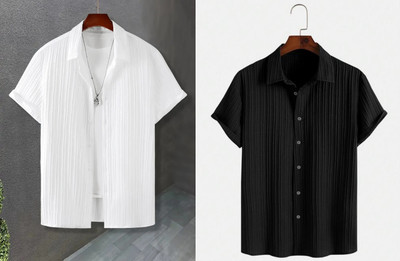 Men Self Design Casual Multicolor Shirt