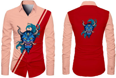 AviraEnterprise Men Printed Casual Pink Shirt