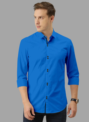 SURRT FASHION Men Solid Casual Dark Blue Shirt