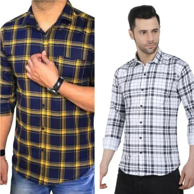 Men Checkered Casual Multicolor Shirt