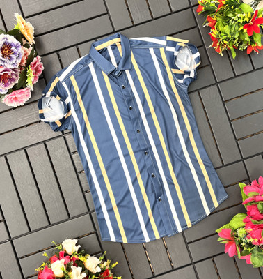 Varni Creation Men Striped Casual Multicolor Shirt