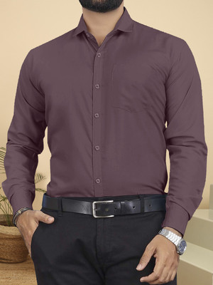 METRONAUT Men Solid Casual Brown Shirt