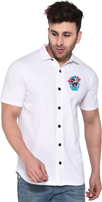 tfurnish Men Solid Casual White Shirt
