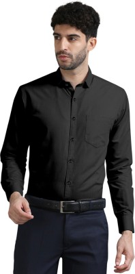 ZUNIYA COLLECTION Men Solid Formal Black Shirt