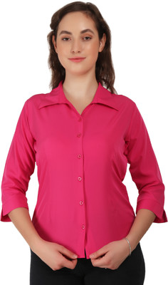 SHANAYA MODA Women Solid Casual Red Shirt