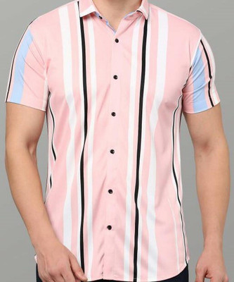 Qugue Men Striped Casual Multicolor Shirt