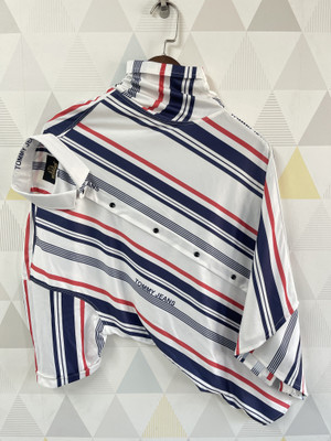 Varni Creation Men Striped Casual White Shirt