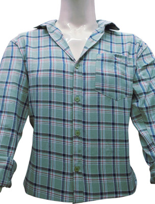 BLAZSTAR Men Checkered Casual Light Green Shirt
