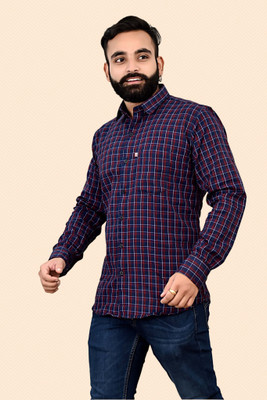 V K Creation Men Checkered Casual Multicolor Shirt