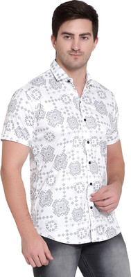 Shiv Enterprise Men Printed Casual White Shirt