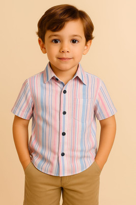 Janmangal Creation Boys Striped Casual Multicolor Shirt