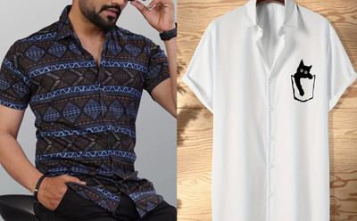 GrecoClothStore Men Printed Casual Multicolor Shirt