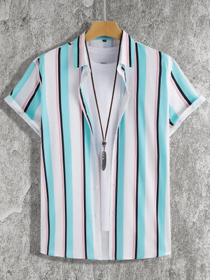 Men Striped Casual Multicolor Shirt