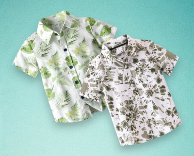 AMBARDI FASHION Boys Printed Casual Multicolor Shirt(Pack of 2)