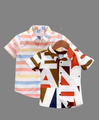 KILLER Boys Printed Casual Multicolor Shirt(Pack of 2)