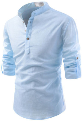 Life Roads Men Solid Ethnic Dress Kurta(Light Blue)