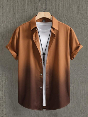SHFASHION Men Dyed/Ombre Casual Multicolor Shirt