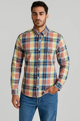 Theboy Men Checkered Casual Multicolor Shirt