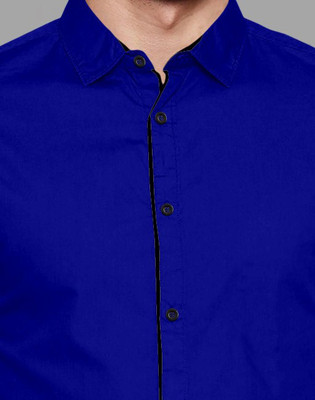 SURRT FASHION Men Solid Casual Blue Shirt