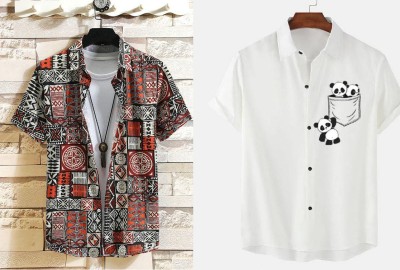 GrecoClothStore Men Printed Casual Multicolor Shirt