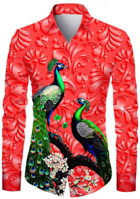 UGAM ENTERPRISE Men Graphic Print Casual Red Shirt