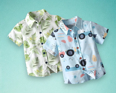 AMBARDI FASHION Boys Printed, Striped Casual Multicolor Shirt