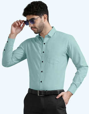 ZUNIYA COLLECTION Men Solid Casual Green Shirt