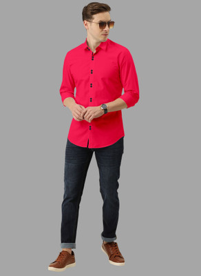SURRT FASHION Men Solid Casual Red Shirt