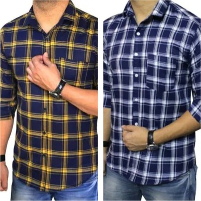 Men Checkered Casual Multicolor Shirt