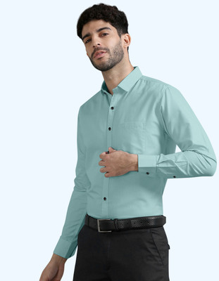 ZUNIYA COLLECTION Men Solid Casual Green Shirt