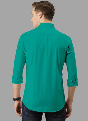 SURRT FASHION Men Solid Casual Dark Green Shirt