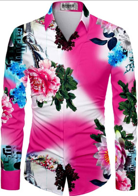 HERIN ENTERPRISE Men Printed Casual Pink Shirt