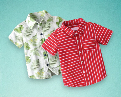 RAVYA TRENDZ Boys Printed Casual Multicolor Shirt
