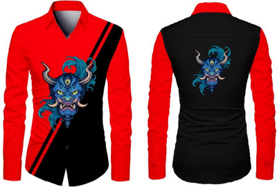 JRKENTERPRISE Men Printed Casual Red Shirt