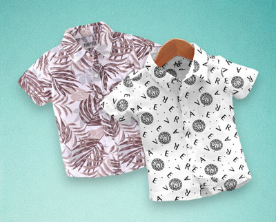 RAVYA TRENDZ Boys Printed Casual Multicolor Shirt