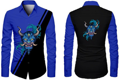 AviraEnterprise Men Printed Casual Blue Shirt