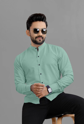 RAHUL CREATION Men Solid Casual Light Green Shirt