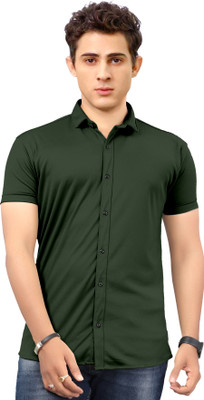 SYS BELLA Men Dyed/Ombre Casual Dark Green Shirt