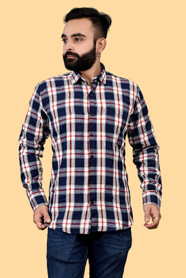 V K Creation Men Checkered Casual Multicolor Shirt