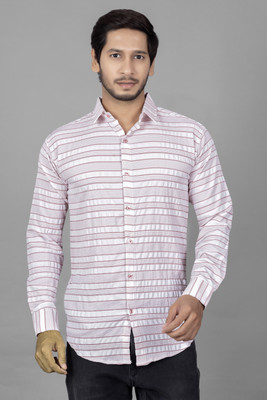 Shivshakti fashion surat Men Solid Casual White, Brown Shirt
