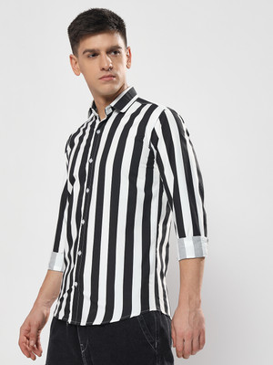 youth first Men Striped Casual Multicolor Shirt