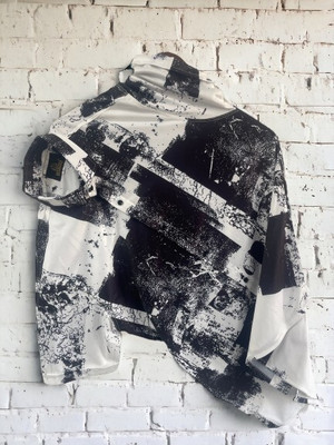 DHAMELIYA ENTERPRISE Men Self Design Casual Black, White Shirt