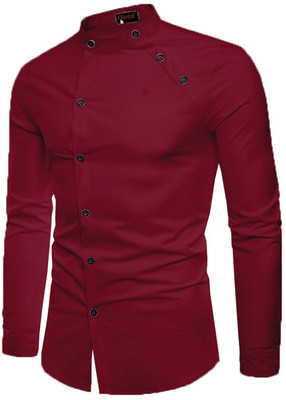Troonpair Men Solid Casual Red Shirt