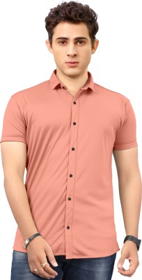 fitoda fashion Men Solid Casual Pink Shirt