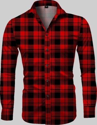 Yaara fashion Men Checkered Casual Red Shirt