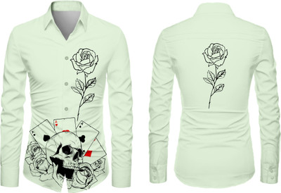 VMENTERPRISE Men Printed Casual Green Shirt