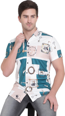 THE XOS Men Printed Casual Multicolor Shirt