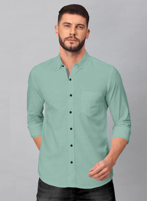 SURRT FASHION Men Solid Casual Light Green Shirt