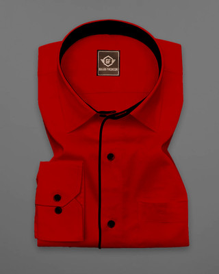 fashion corner Men Solid Formal Red Shirt