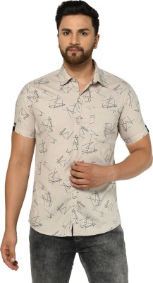 Apuesto Men Printed Casual Blue Shirt